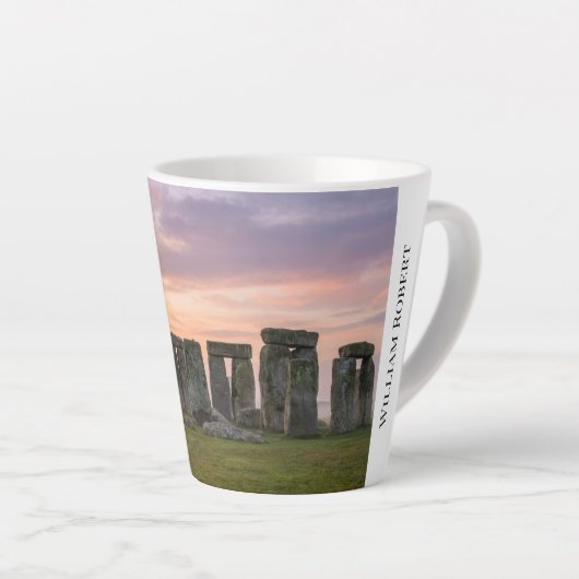 Stonehenge England Ancient Stone Circle Latte Mok (Rechterhoek)