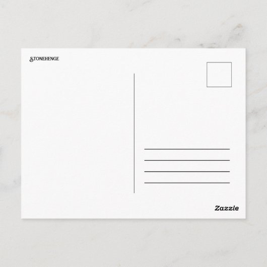 Stonehenge England Briefkaart (Achterkant)