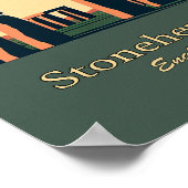 Stonehenge England Minimalistisch  Art Poster (Hoek)