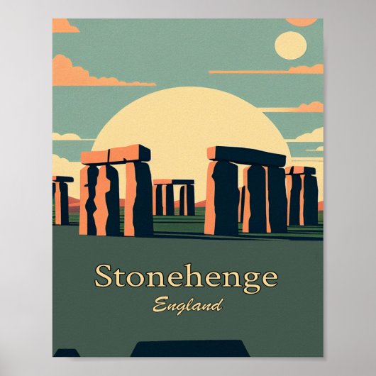 Stonehenge England Minimalistisch  Art Poster (Voorkant)