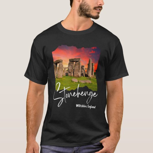 Stonehenge England Souvenir 1 T-shirt (Voorkant)