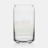 Stonehenge England Souvenir Can Glass Blikvorm Glas (Achterkant)