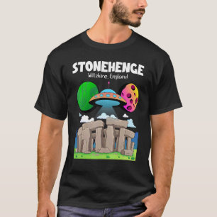 Stonehenge England Souvenir Flying Saucer in Spanj T-shirt