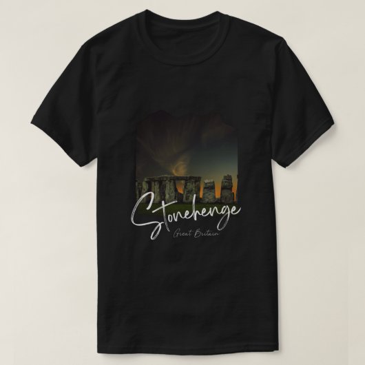 Stonehenge England Souvenir - Stonehenge at Nigh L T-shirt (Design voorkant)