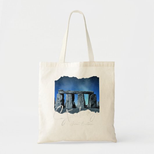 Stonehenge England Souvenir - Stonehenge At Night Tote Bag (Voorkant)