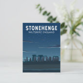 Stonehenge England Travel  Art Briefkaart (Staand voorkant)