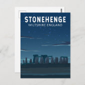 Stonehenge England Travel  Art Briefkaart (Voorkant / Achterkant)
