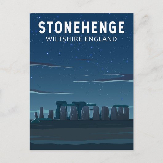 Stonehenge England Travel  Art Briefkaart (Voorkant)