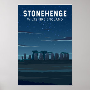 Stonehenge England Travel Art Poster