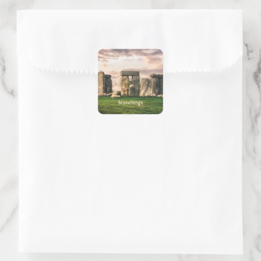 Stonehenge England UK Vierkante Sticker (Tas)