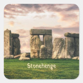 Stonehenge England UK Vierkante Sticker (Voorkant)