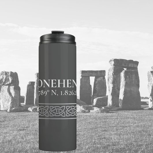 Stonehenge Latitude Longitude Dark Thermosbeker