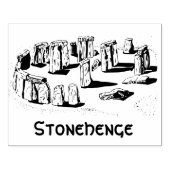Stonehenge Lijn Kunst Tekening Rubberstempel (Afrduk)