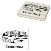 Stonehenge Lijntekening Rubberstempel (Gestempeld)