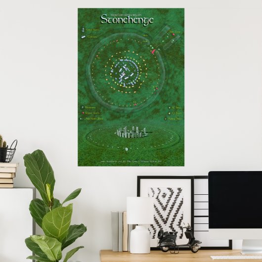 Stonehenge Map Poster (Thuiskantoor)
