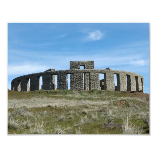 Stonehenge Memorial in Maryhill, WA Foto Afdruk (Voorkant)