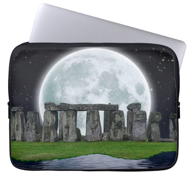 Stonehenge & Moon Ancient Historic Site of Power 2 Laptop Sleeve (Voorkant)