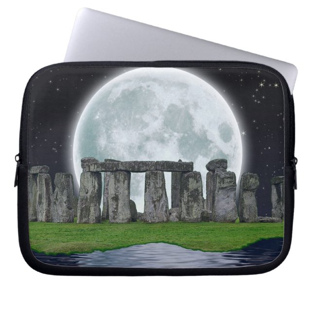 Stonehenge & Moon Ancient Historic Site of Power 2 Laptop Sleeve (Voorkant)