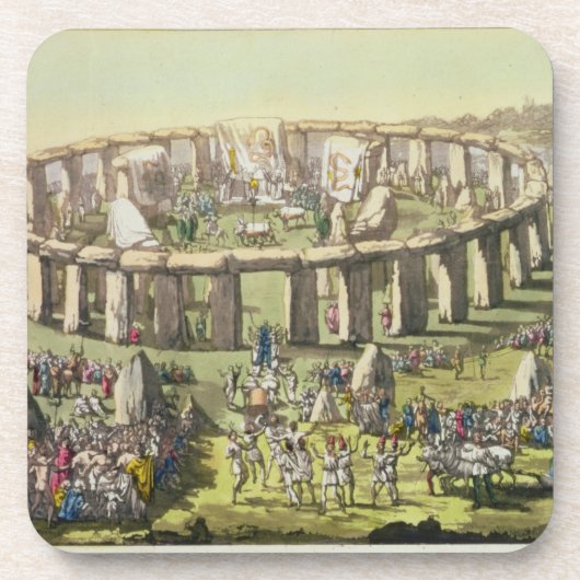 Stonehenge, of een cirkelvormige tempel van de Dru Drankjes Onderzetter (Voorkant)