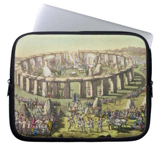 Stonehenge, of een cirkelvormige tempel van de Dru Laptop Sleeve (Voorkant)