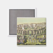 Stonehenge of een cirkelvormige tempel van de druï magneet (Voorkant / Achterkant)