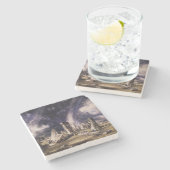 Stonehenge (Oude Bronstijd Monument) Stenen Onderzetter (Zijkant)