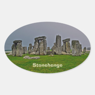 Stonehenge Oude historische site van macht Ovale Sticker