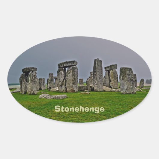Stonehenge Oude historische site van macht Ovale Sticker (Voorkant)