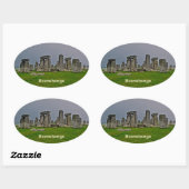 Stonehenge Oude historische site van macht Ovale Sticker (Vel)