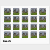 Stonehenge Oude historische site van macht Vierkante Sticker (Vel)