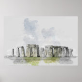 Stonehenge Oude Monument Poster - Mystieke Kunst (Voorkant)