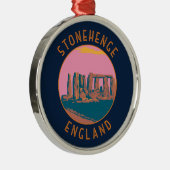 Stonehenge retro verontruste cirkel metalen ornament (Rechts)