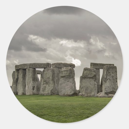 Stonehenge Ronde Sticker (Voorkant)