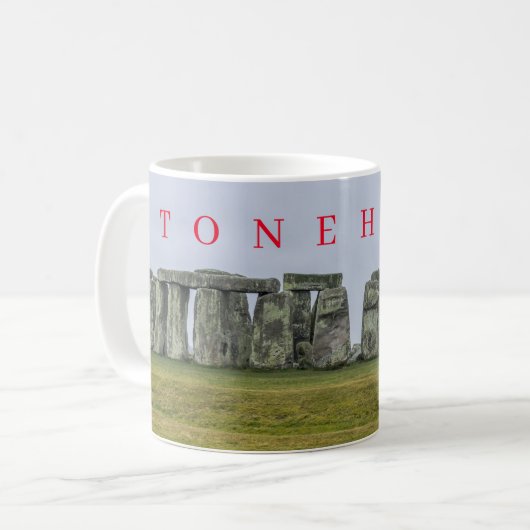 Stonehenge souvenir mok (Voorkant links)