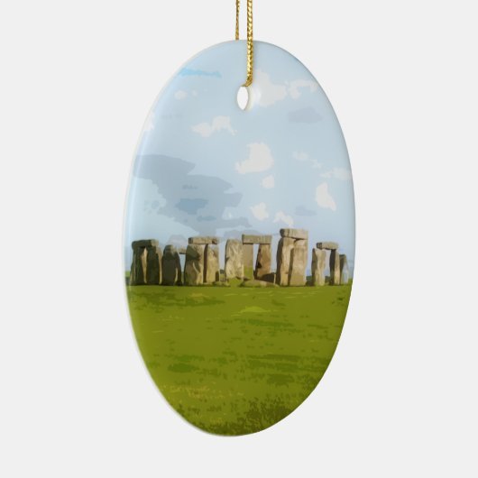 Stonehenge Stone Cirument Keramisch Ornament (Rechts)