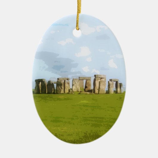 Stonehenge Stone Cirument Keramisch Ornament (Voorkant)