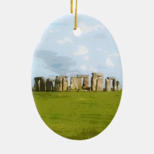 Stonehenge Stone Cirument Keramisch Ornament (Achterkant)