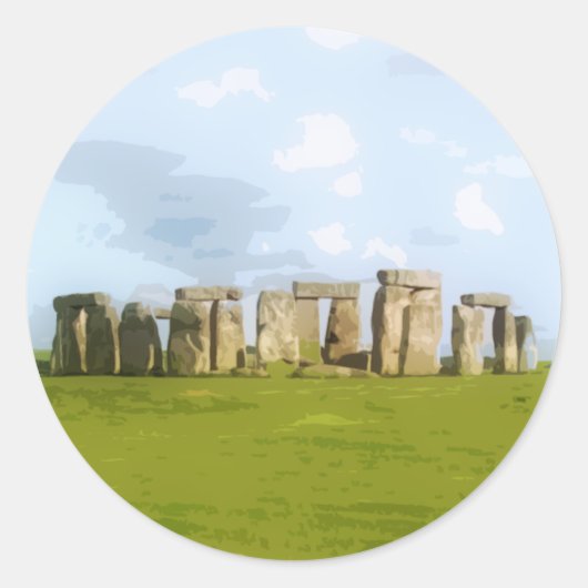 Stonehenge Stone Cirument Ronde Sticker (Voorkant)