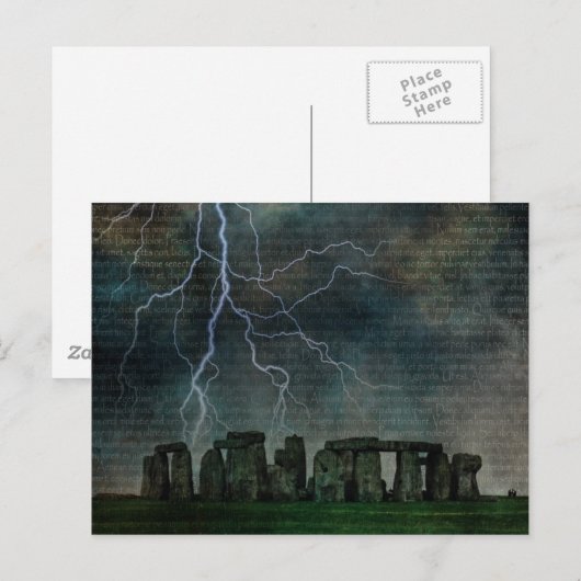 Stonehenge-Storm Briefkaart (Voorkant / Achterkant)