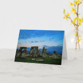 Stonehenge Sunset Kaart (Gele Bloem)