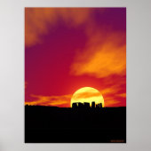 Stonehenge Sunset Poster (Voorkant)