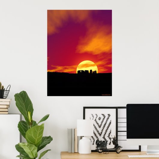 Stonehenge Sunset Poster (Thuiskantoor)