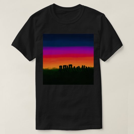 Stonehenge sunset t-shirt (Design voorkant)