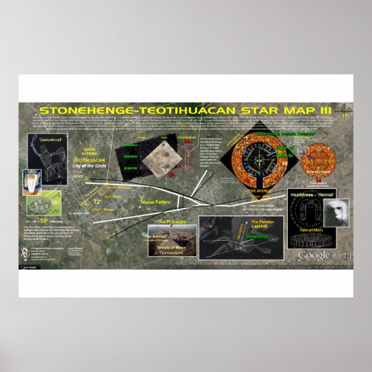 Stonehenge - Taurus Star Map 3 Poster (Voorkant)