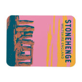 Stonehenge Travel Art Retro Illustratie Magneet (Horizontaal)
