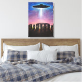 Stonehenge UFO Canvas Afdruk (Insitu (Slaapkamer))