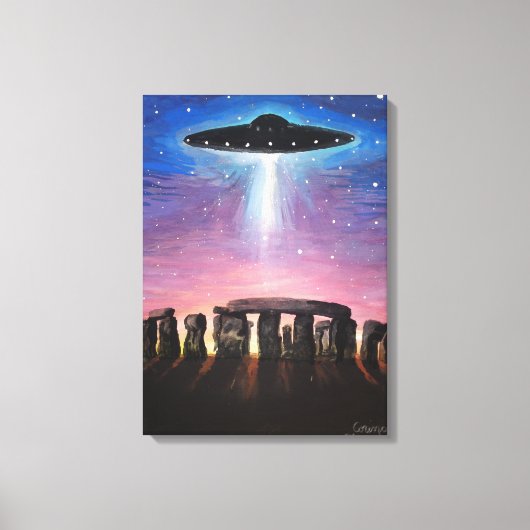 Stonehenge UFO Canvas Afdruk (Voorkant)