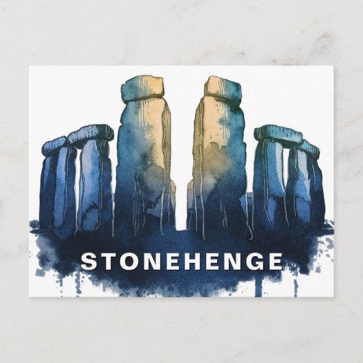 Stonehenge, United Kingdom Watercolor Briefkaart (Voorkant)