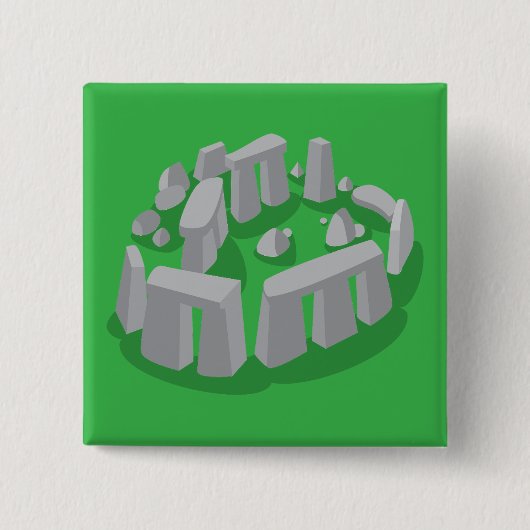 Stonehenge van Engeland Vierkante Button 5,1 Cm (Voorkant)