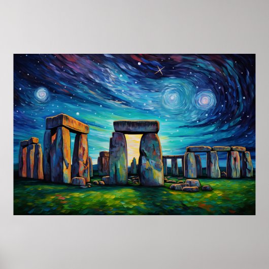 Stonehenge | Van Gogh Inspiratie Poster (Voorkant)